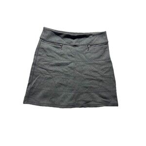 Athleta Dark Gray Strata A Line Zipper Pockets Casual Skirt 861887 Womens Medium
